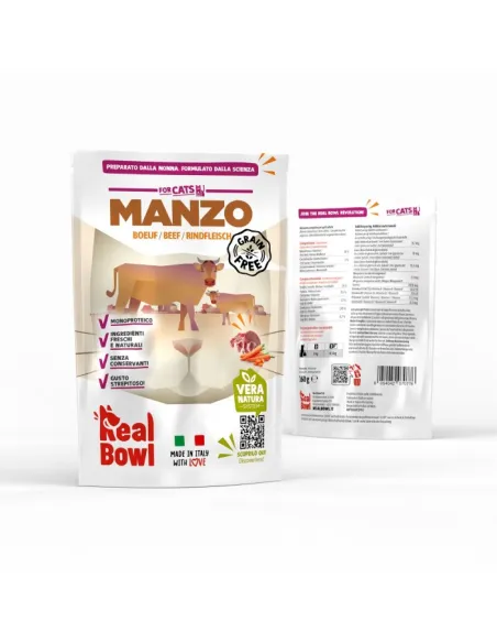 Real Bowl Cat Manzo 160 gr
