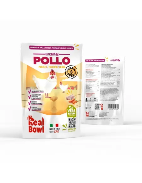 Real Bowl Cat Pollo 160 gr