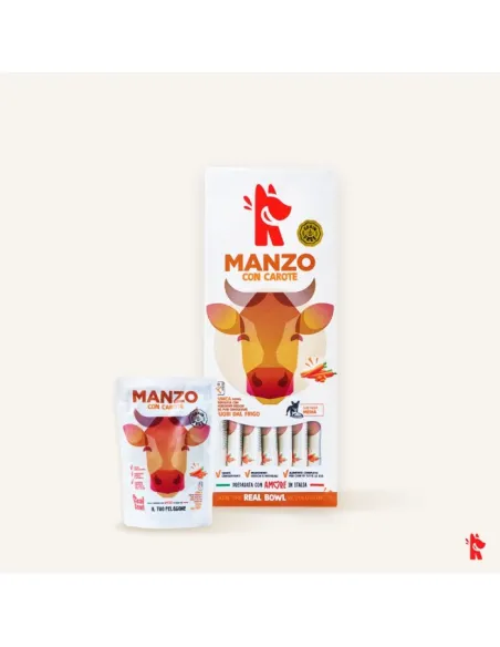 Real Bowl Dog Manzo 14 buste da 400 gr