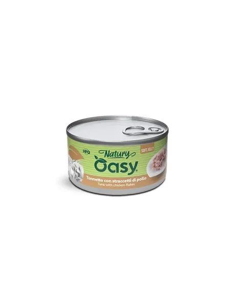 Oasy Wet Cat Natury Tonno Straccetti Pollo 150 gr