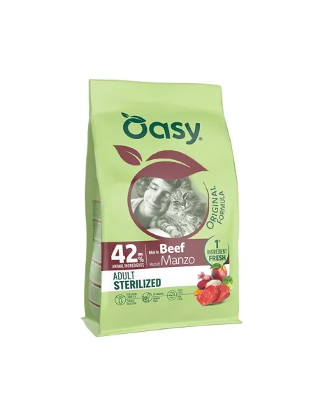 Oasy Adult Sterilizzati Manzo Gatto 1,5 kg