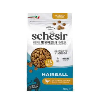 Schesir Cat Monopr Hairball Pollo 400 gr