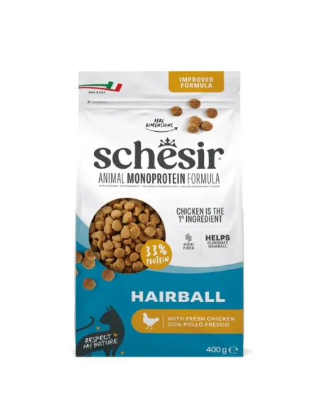 Schesir Cat Monopr Hairball Pollo 400 gr