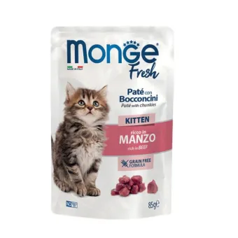 Monge Cat Fresh Kitten Manzo 85 gr Bst