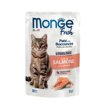 Patè Fresh Cat Adult Sterilised al Salmone - 85GR
