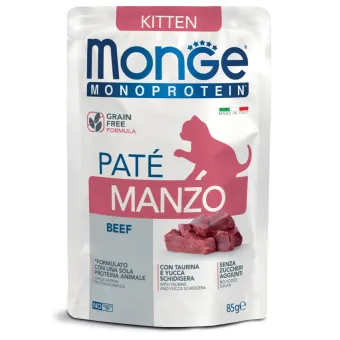 Monge Bst Mono Cat Kitten Manzo 85gr