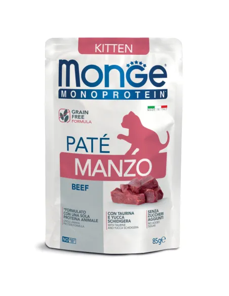 Monge Bst Mono Cat Kitten Manzo 85gr