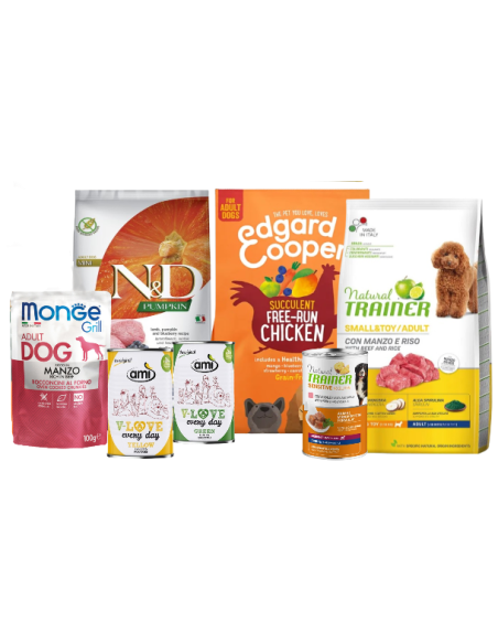 Mangimi senza cereali, senza glutine e biologici per cani